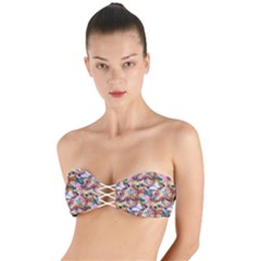 Retro Color Twist Bandeau Bikini Top by Sparkle