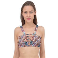 Retro Color Cage Up Bikini Top by Sparkle