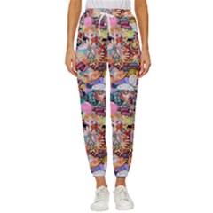 Retro Color Cropped Drawstring Pants