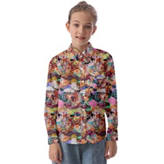 Retro Color Kids  Long Sleeve Shirt