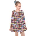 Retro Color Kids  Long Sleeve Dress View1