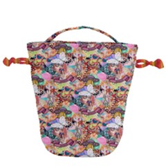 Retro Color Drawstring Bucket Bag by Sparkle