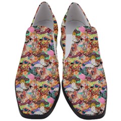 Retro Color Women Slip On Heel Loafers by Sparkle