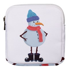 Angry Snowman Mini Square Pouch by SychEva