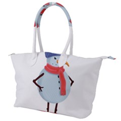 Angry Snowman Canvas Shoulder Bag by SychEva