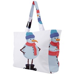 Angry Snowman Simple Shoulder Bag by SychEva