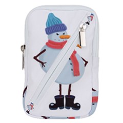 Angry Snowman Belt Pouch Bag (large) by SychEva