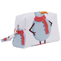 Angry Snowman Wristlet Pouch Bag (large) by SychEva