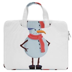 Angry Snowman Macbook Pro Double Pocket Laptop Bag (large) by SychEva