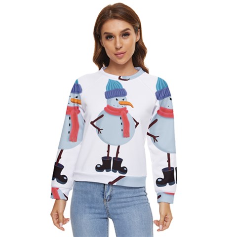 Angry Snowman Women s Long Sleeve Raglan Tee by SychEva