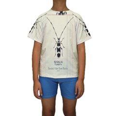 Banded Alder Borer  Kids  Short Sleeve Swimwear by Limerence