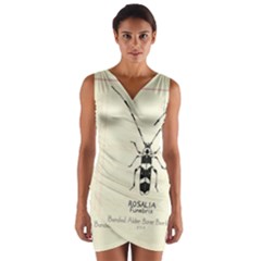 Banded Alder Borer  Wrap Front Bodycon Dress by Limerence