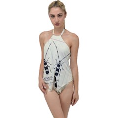 Banded Alder Borer  Go With The Flow One Piece Swimsuit by Limerence