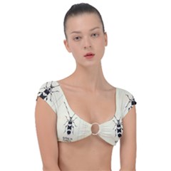 Banded Alder Borer  Cap Sleeve Ring Bikini Top by Limerence