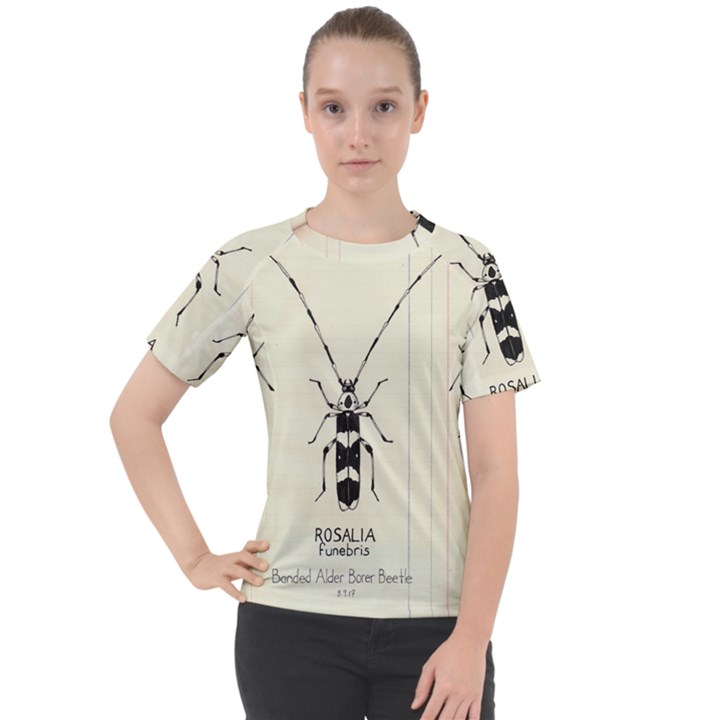 Banded Alder Borer  Women s Sport Raglan Tee