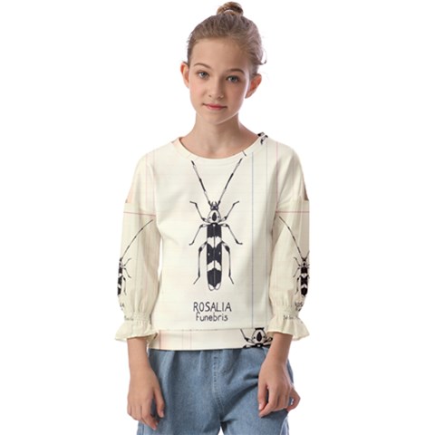 Banded Alder Borer  Kids  Cuff Sleeve Top by Limerence