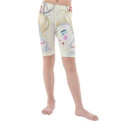 Clown Maiden Kids  Mid Length Swim Shorts by Limerence