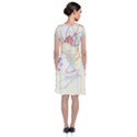 clown maiden Short Sleeve Front Wrap Dress View2