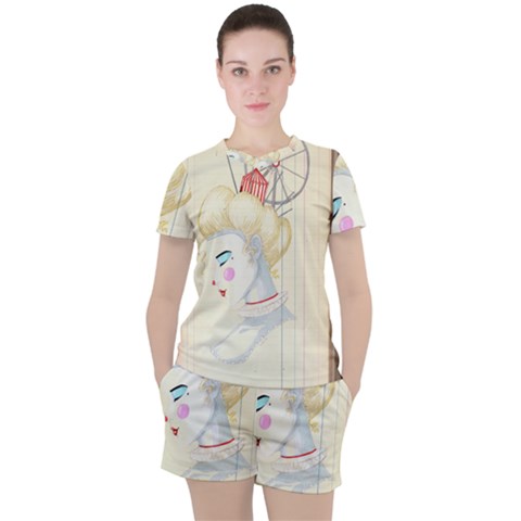 Clown Maiden Women s Tee And Shorts Set by Limerence