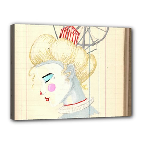 Clown Maiden Canvas 16  X 12  (stretched) by Limerence