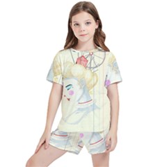 Clown Maiden Kids  Tee And Sports Shorts Set by Limerence