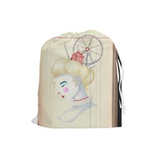 Clown Maiden Drawstring Pouch (large) by Limerence