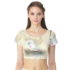 Clown Maiden Short Sleeve Crop Top by Limerence