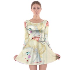 Clown Maiden Long Sleeve Skater Dress