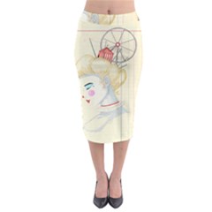 Clown Maiden Midi Pencil Skirt