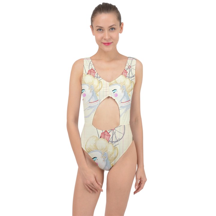 clown maiden Center Cut Out Swimsuit