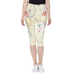 Clown Maiden Inside Out Lightweight Velour Capri Leggings 