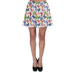 Multicolored Butterflies Skater Skirt by SychEva