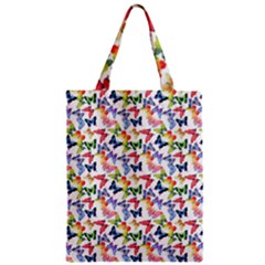 Multicolored Butterflies Zipper Classic Tote Bag by SychEva