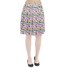 Multicolored Butterflies Pleated Skirt by SychEva