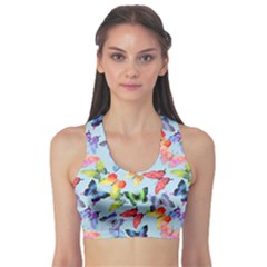 Watercolor Butterflies Sports Bra by SychEva