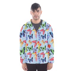 Watercolor Butterflies Men s Hooded Windbreaker by SychEva