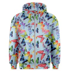 Watercolor Butterflies Men s Zipper Hoodie by SychEva