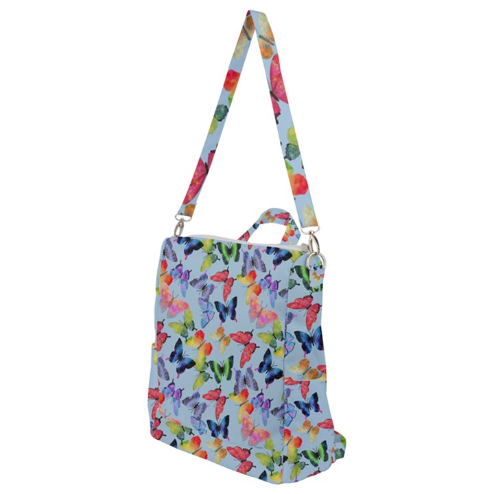 Watercolor Butterflies Crossbody Backpack