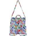 Watercolor Butterflies Crossbody Backpack View3