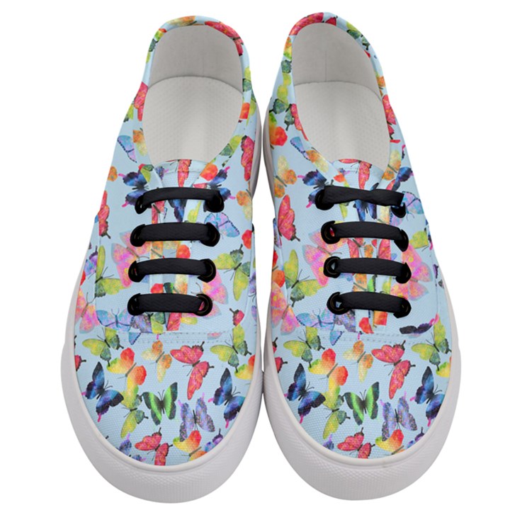 Watercolor Butterflies Women s Classic Low Top Sneakers