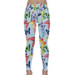 Watercolor Butterflies Lightweight Velour Classic Yoga Leggings by SychEva