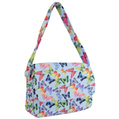 Watercolor Butterflies Courier Bag by SychEva