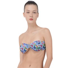 Watercolor Butterflies Classic Bandeau Bikini Top  by SychEva