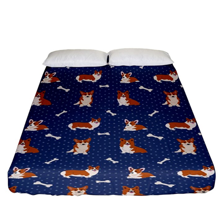 Corgi  Fitted Sheet (King Size)