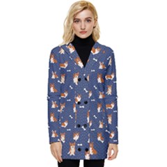 Corgi  Button Up Hooded Coat 