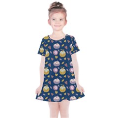 Autumn Pumpkins Kids  Simple Cotton Dress by SychEva