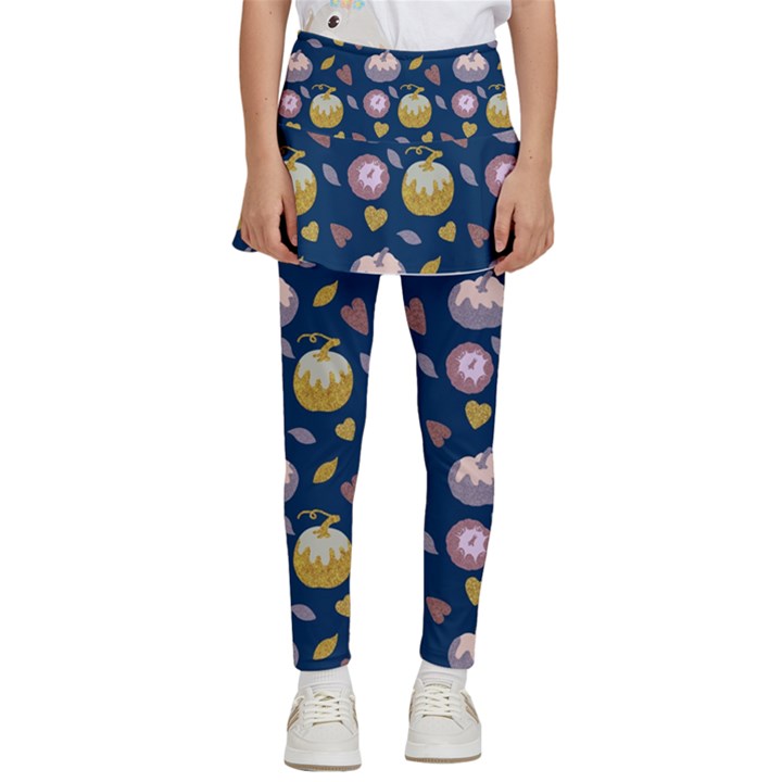 Autumn Pumpkins Kids  Skirted Pants