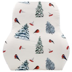 Christmas Trees And Bullfinches Car Seat Back Cushion  by SychEva