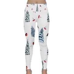 Christmas Trees And Bullfinches Lightweight Velour Classic Yoga Leggings by SychEva