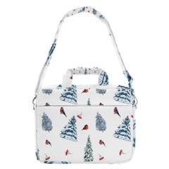 Christmas Trees And Bullfinches Macbook Pro Shoulder Laptop Bag (large) by SychEva